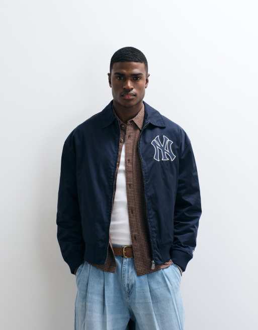 New Era NY Yankees logo coach jacket in navy, 2 of 5