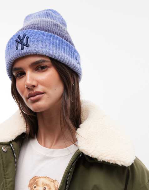 New Era NY Yankees Logo Damen-Beanie mit Ombre-Strickbund in Blau-Multi - view 1