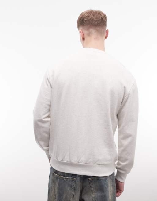 New Era NY Yankees logo graphic sweatshirt in cream, 3 of 5