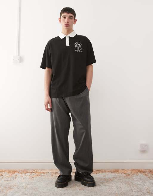 New Era NY Yankees logo polo shirt in black, 2 of 5