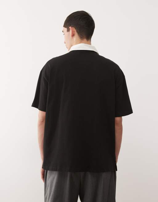 New Era NY Yankees logo polo shirt in black, 3 of 5