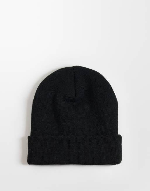 New Era NY Yankees logo wordmark beanie in black, 2 of 3