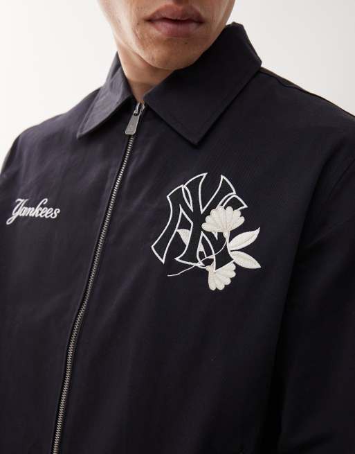New Era – NY Yankees – Marinblå, broderad jacka med dragkedja, 4 av 4