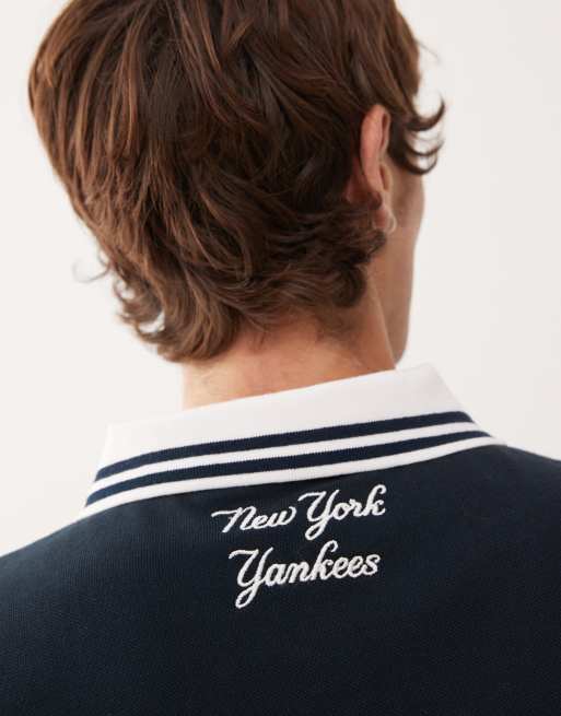 New Era – NY Yankees – Marinblå pikétopp med paneldetalj, 5 av 5