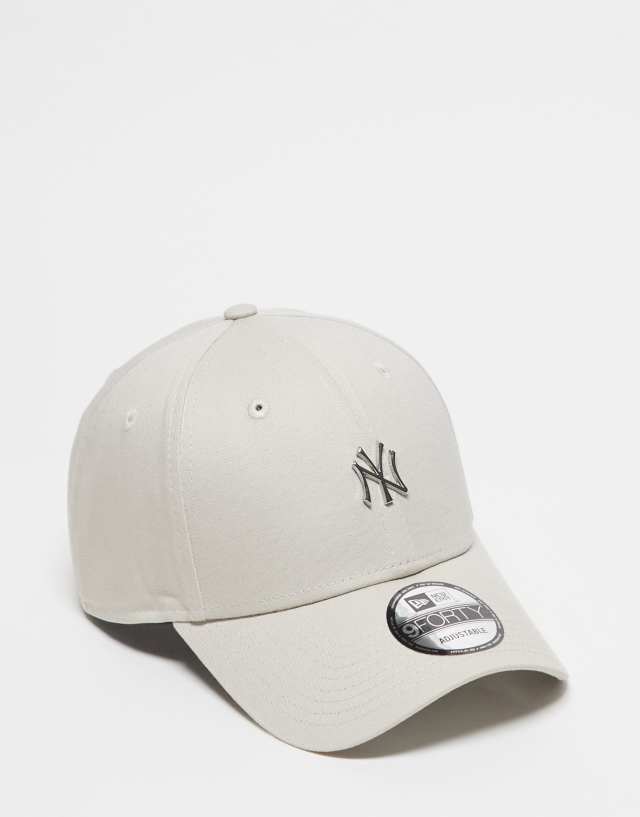 New Era - ny yankees metallic pin 9forty cap in beige