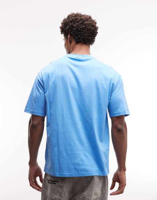 New Era NY Yankees midi logo short sleeve oversized t-shirt in blue, 4 of 5