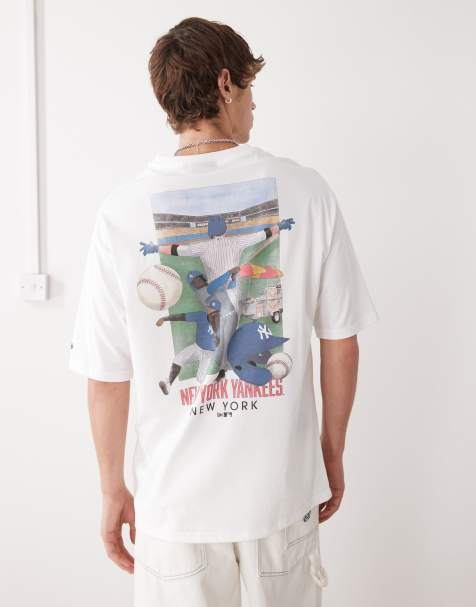 New Era NY Yankees oversized t-shirt in white with back print - view 1