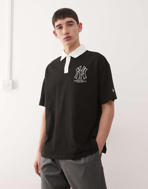 New Era - NY Yankees - Poloshirt met logo in zwart - view 1