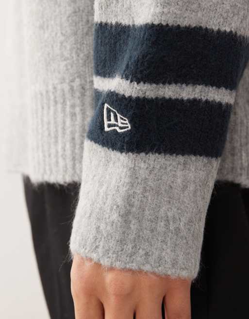 New Era NY Yankees Pull oversize en maille Gris ASOS