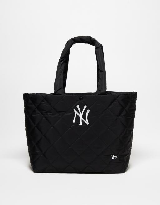 New Era NY Yankees quilted tote bag in black | ASOS