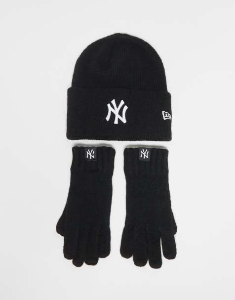 New Era - NY Yankees - Set nero in maglia con berretto e guanti - view 1