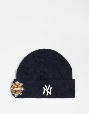 New Era New Era NY Yankees short cuff beanie in navy