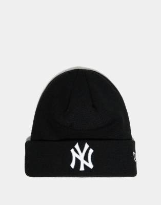 New Era - NY Yankees - Strickmütze in Schwarz mit Umschlag