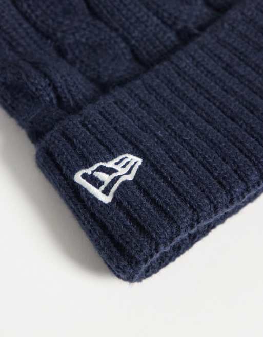 New Era NY Yankees Strickmütze mit Umschlag in Marineblau, 3 von 3
