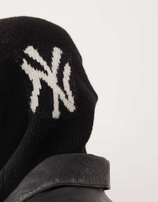 New Era – NY Yankees – Svart, stickad balaklava med logga, 2 av 3