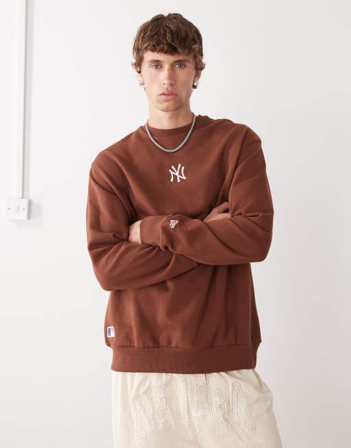 New Era - NY Yankees - Sweat à petit logo - Bordeaux