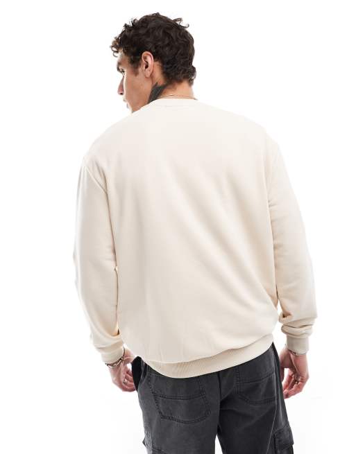New Era - NY Yankees - Sweatshirt met lange mouwen in crème , 4 van 4