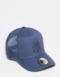 [New Era] New Era NY Yankees trucker cap in grey One Size GREY