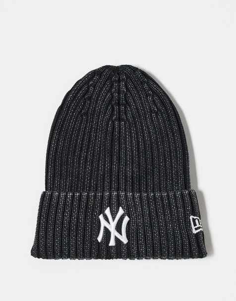 New Era NY Yankees two-tone chunky knit cuff beanie in black - view 1