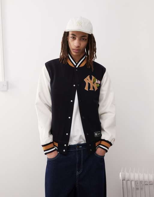 New Era - NY Yankees - Varsity jack met contrast en geborduurde bloem in multi, 2 van 4