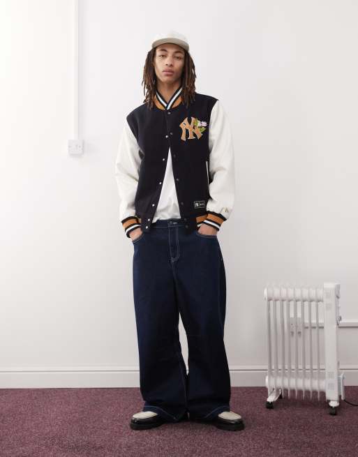 New Era - NY Yankees - Varsity jack met contrast en geborduurde bloem in multi, 4 van 4