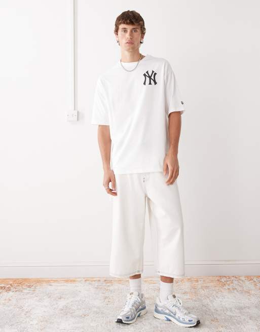 New Era – NY Yankees – Vit t-shirt i oversize med tryck baktill, 2 av 5