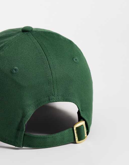 New Era NY Yankees womens 9forty metallic logo cap in dark green, 2 of 3