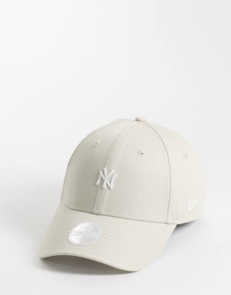New Era NY Yankees womens 9forty mini logo cap in beige - view 1