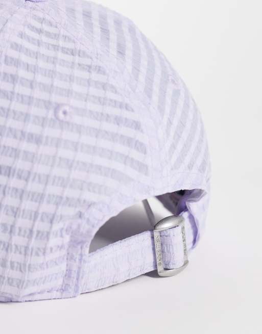 New Era NY Yankees womens 9twenty seersucker cap in lilac, 3 of 3