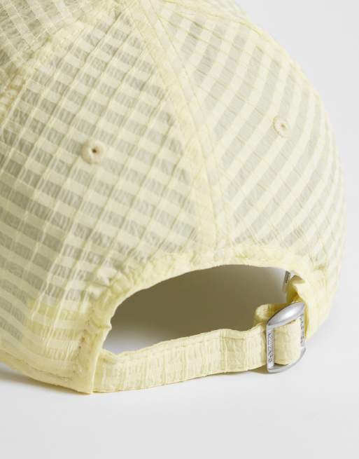 New Era NY Yankees womens 9twenty seersucker cap in yellow, 3 of 3