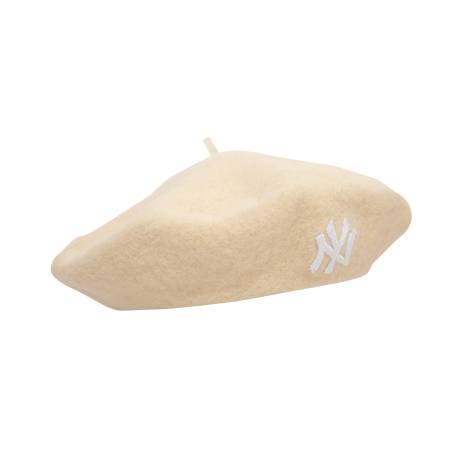 New Era NY Yankees wool beret in beige - view 1