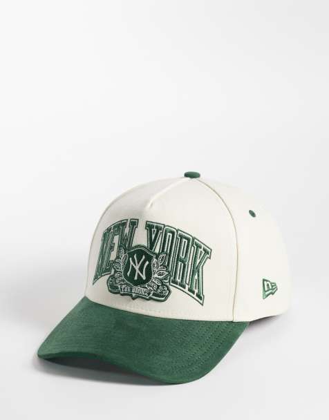 New Era NY Yankees wordmark logga keps med kontrasterande skärm i neutral/khaki - view 1