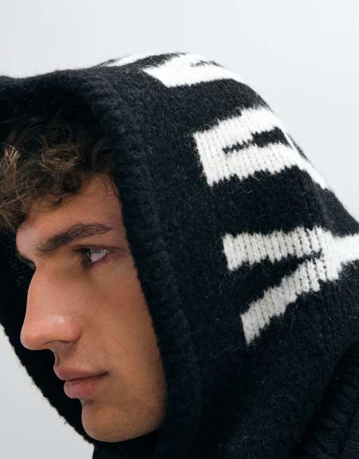 New Era NY Yankees wordmark wool mix balaclava hood in black, 2 of 3