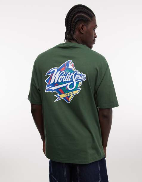 New Era NY Yankees world series graphic t-shirt with back print in dark green - view 1