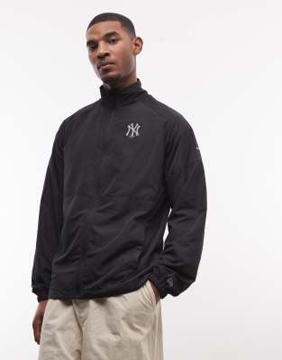 New Era New Era NY Yankees woven zip through tracksuit top in black