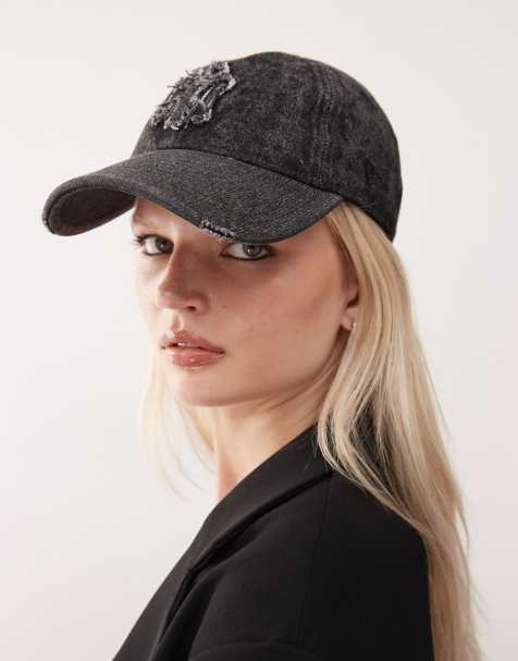 New Era - NY Yankees 9 twenty - Casquette en jean effet usé - Noir délavé - view 1