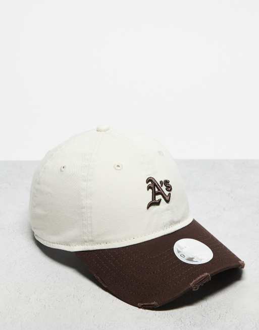 New Era - Oakland Athletics - 9TWENTY - Pet met contrast in gebroken wit