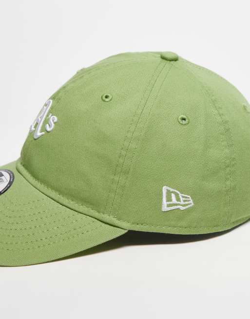 New Era - Oakland Athletics - Pet met mini logo in crème en groen, 2 van 4