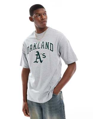 New Era New Era Oakland Athletics t-shirt in grey-Blue