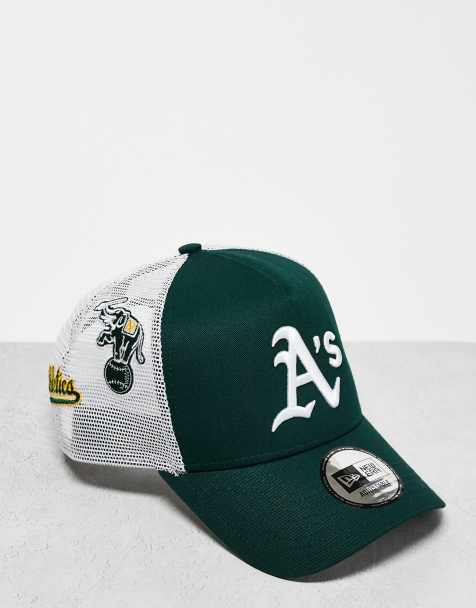 New Era Oaklands Athletics multi patch trucker cap in green - view 1