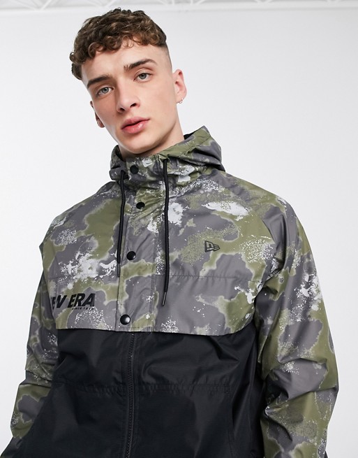 New Era outdoor utility windbreaker with all over print