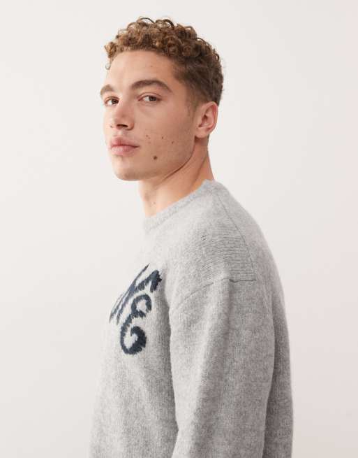 New Era oversized knitted jumper in grey, 4 of 5