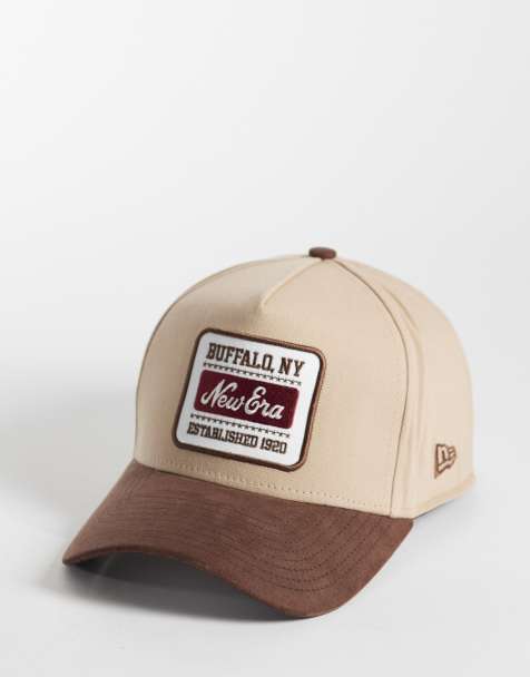 New Era - Pet met logopatch en suède contrasterende klep in bruin - view 1