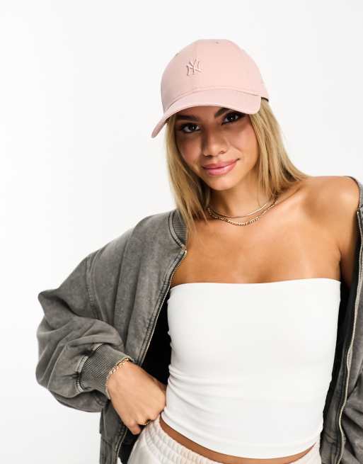 New Era - NY - Pet met leerlook in zwart