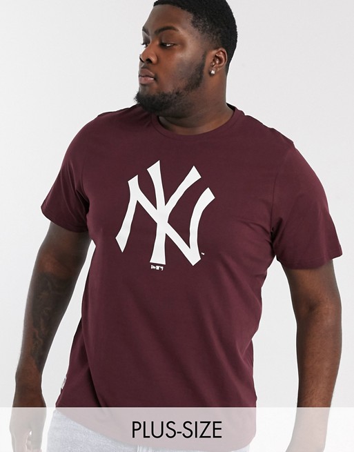New Era Plus MLB New York Yankees t-shirt in purple