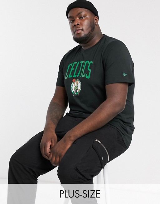 New Era Plus NBA Boston Celtics t-shirt in black