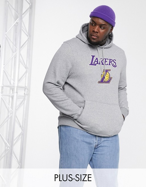 New Era Plus NBA Los Angeles Lakers hoody in grey