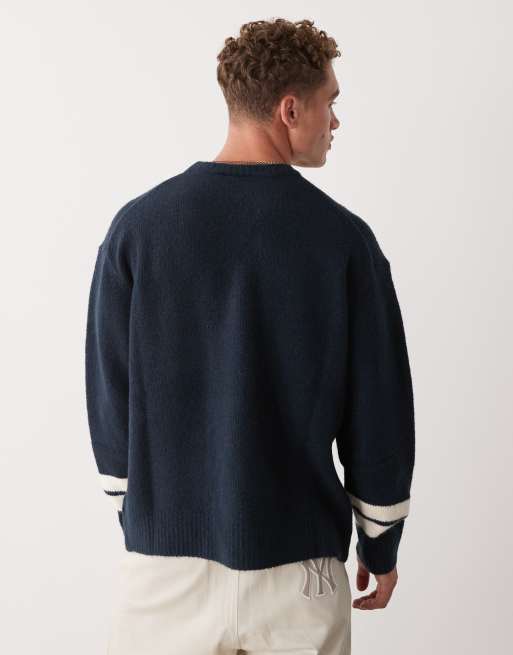 New Era Pull oversize en maille à logo LA Dodgers Bleu marine