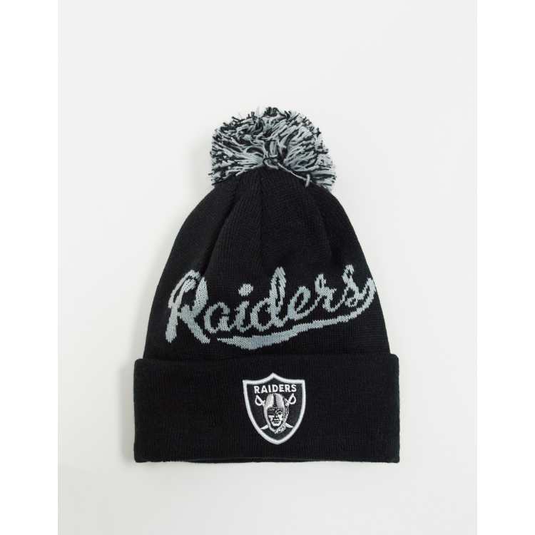 Las Vegas Raiders STRIPED Knit Beanie Hat by New Era