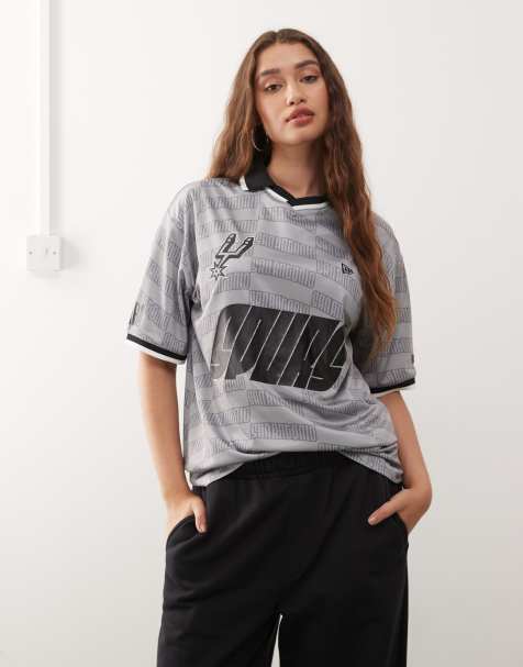 New Era - San Antonio Spurs Sports - Top grigio con colletto - view 1